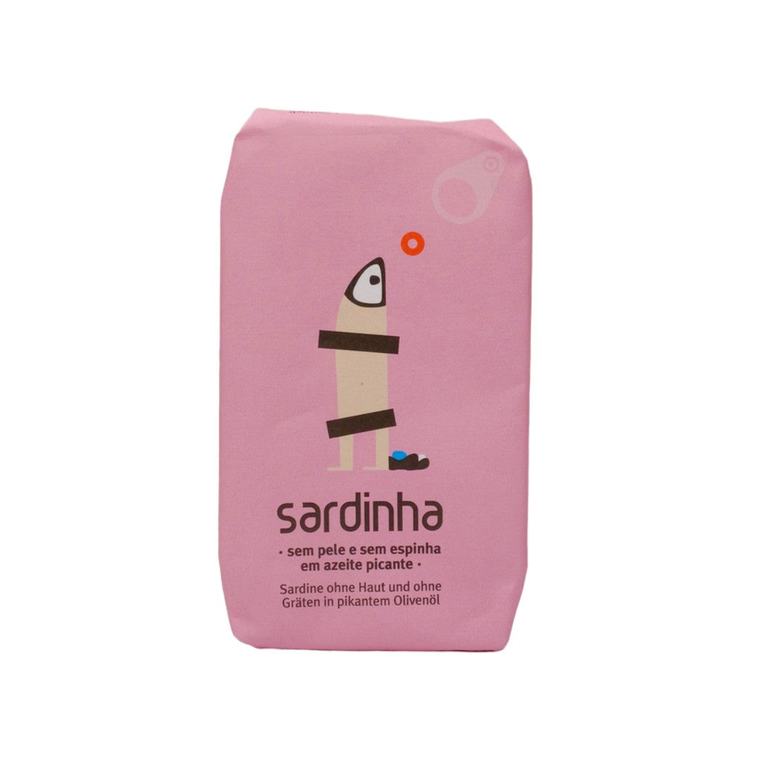 Sardinen ohne Haut und Gräten in pikantem Olivenöl, 120g