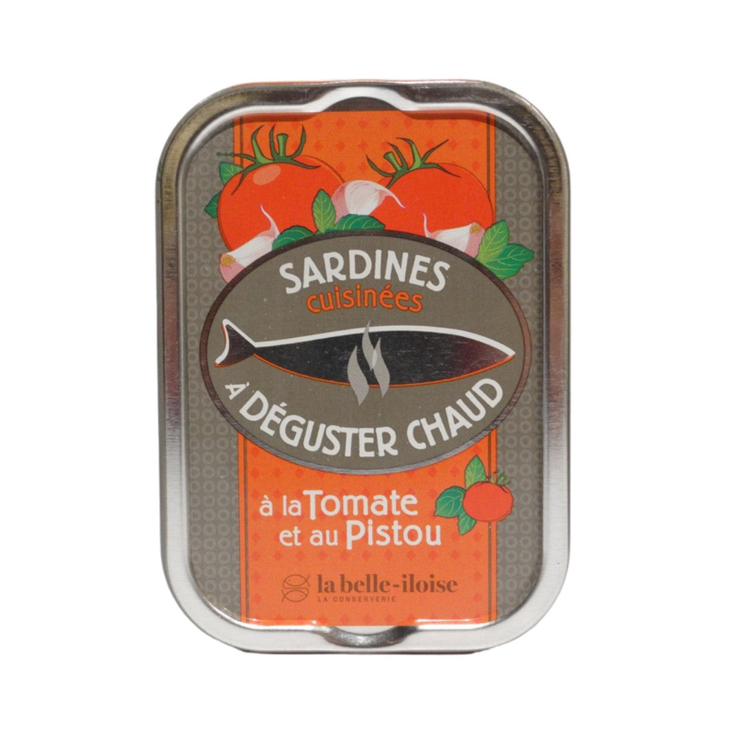 Warme Sardinen mit Tomaten und Pistou, 115g