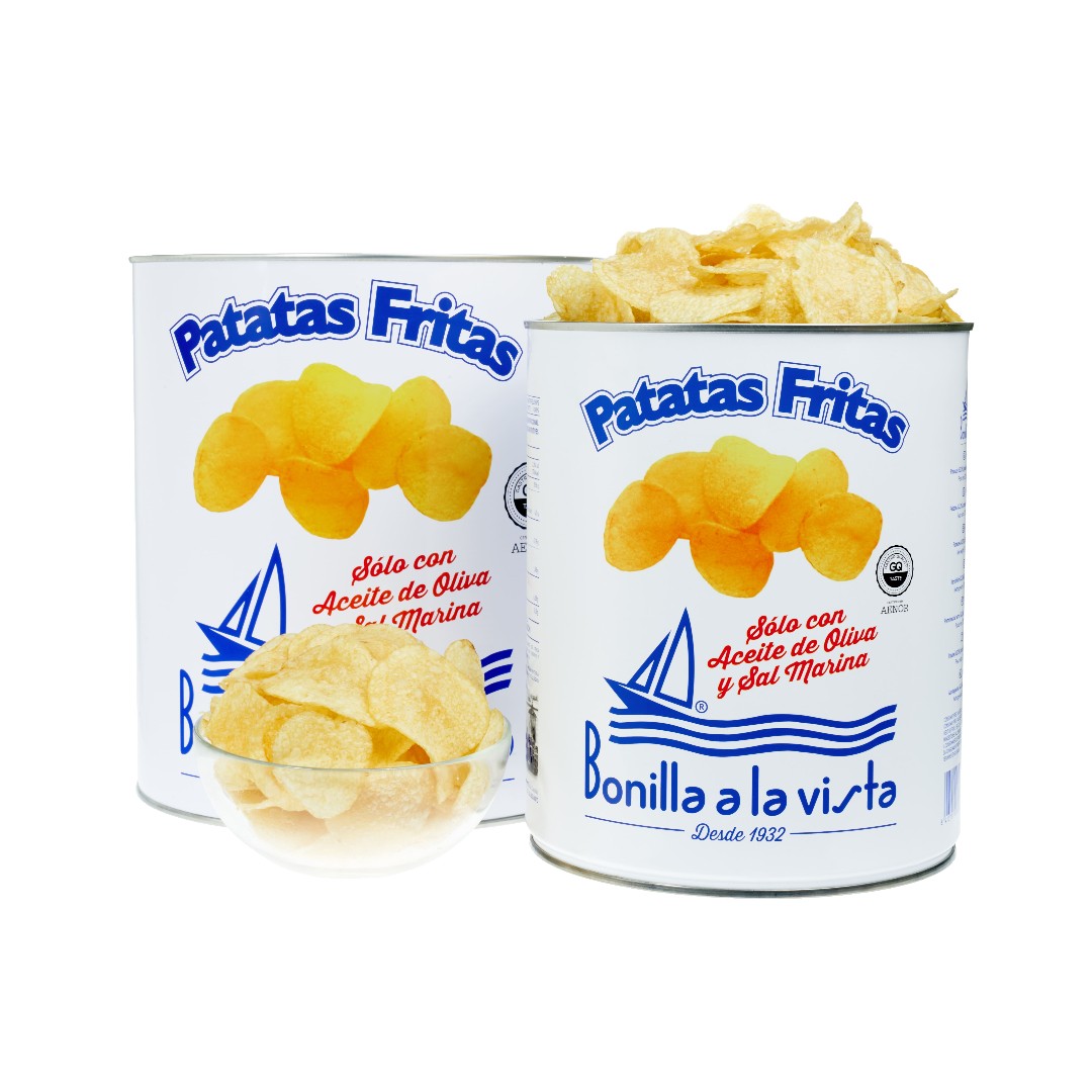 Patatas Fritas mit Olivenöl und Meersalz, 275g Dose